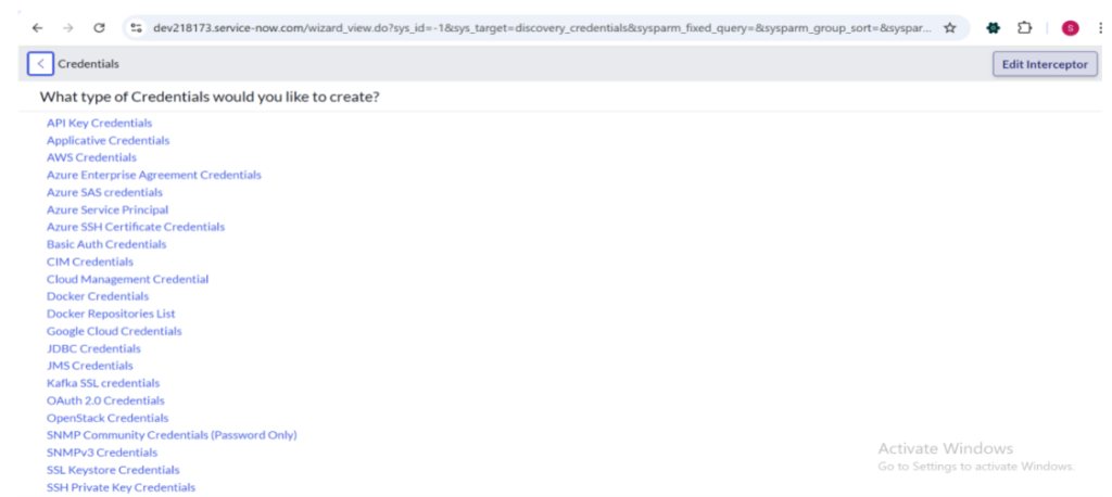 Discovery Credentials
